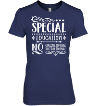Load image into Gallery viewer, Special Education No Challenge Too Large No Victory Too Small Mens T-Shirt